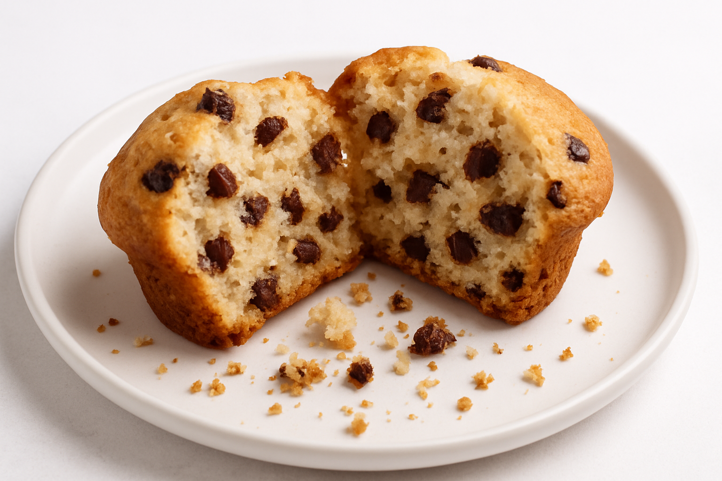 high protein high fiber chocolate chip muffin muffincake bakery muffincakebakery.com