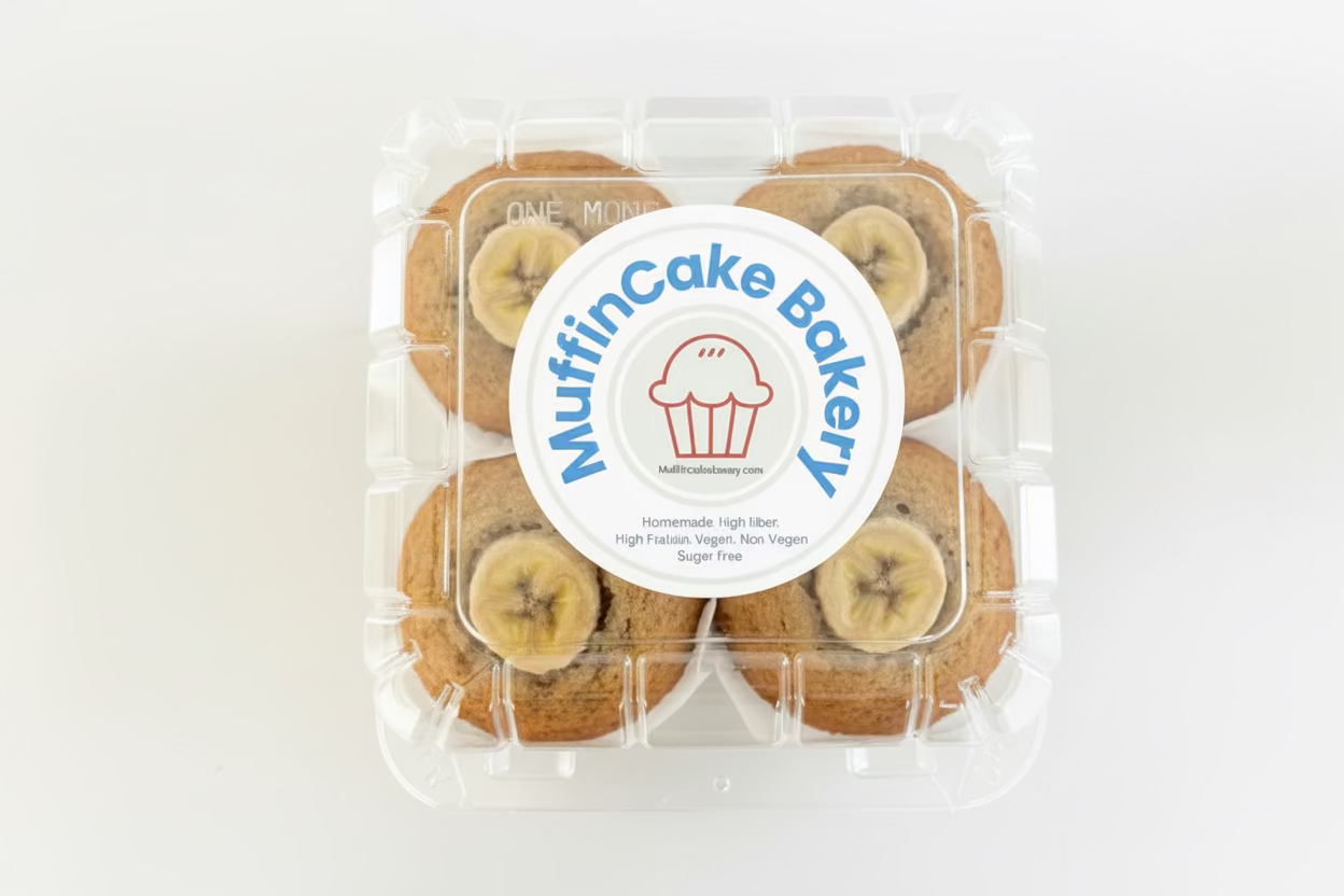 Banana Chocolate Chip Muffincakes (Muffins) High-Protein, High Fiber - Non-Vegan