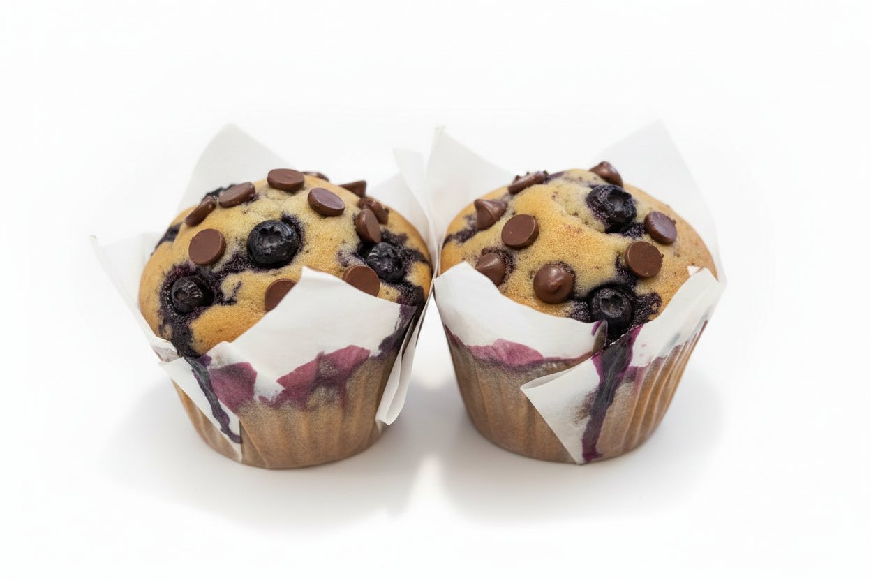 Blueberry Chocolate Chip VEGAN High-Fiber Protein Packed MuffinCakes Muffins