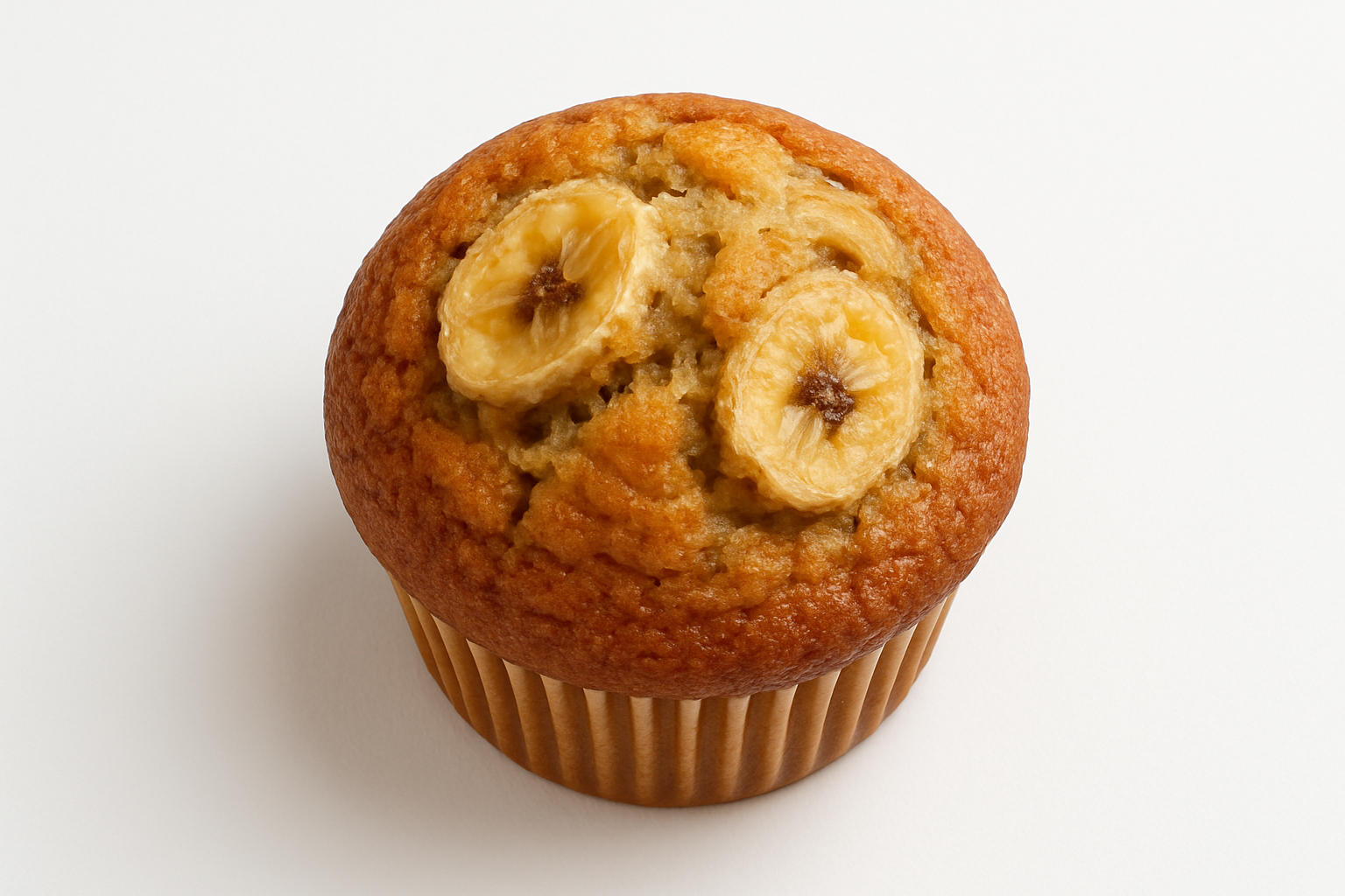 banana muffin high top white background