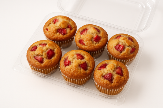 high protein high fiber 6 pack strawberry muffins muffincake bakery muffincakebakery.com 